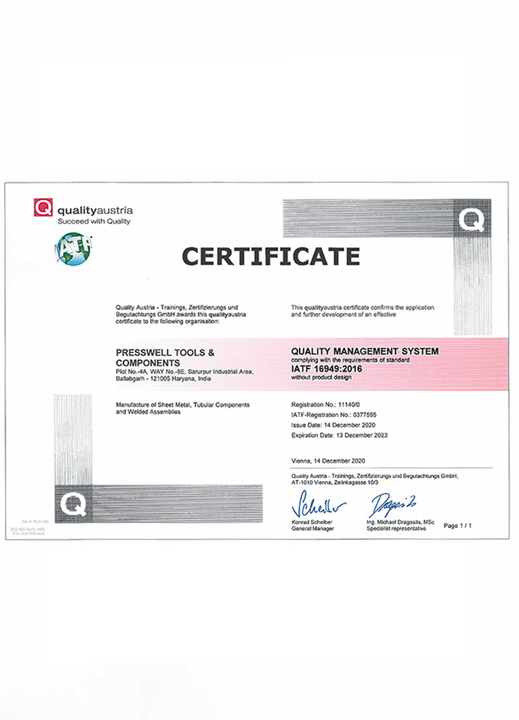 iatf certificate